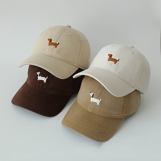 Embroidered Dog Baseball Cap – 100% Cotton